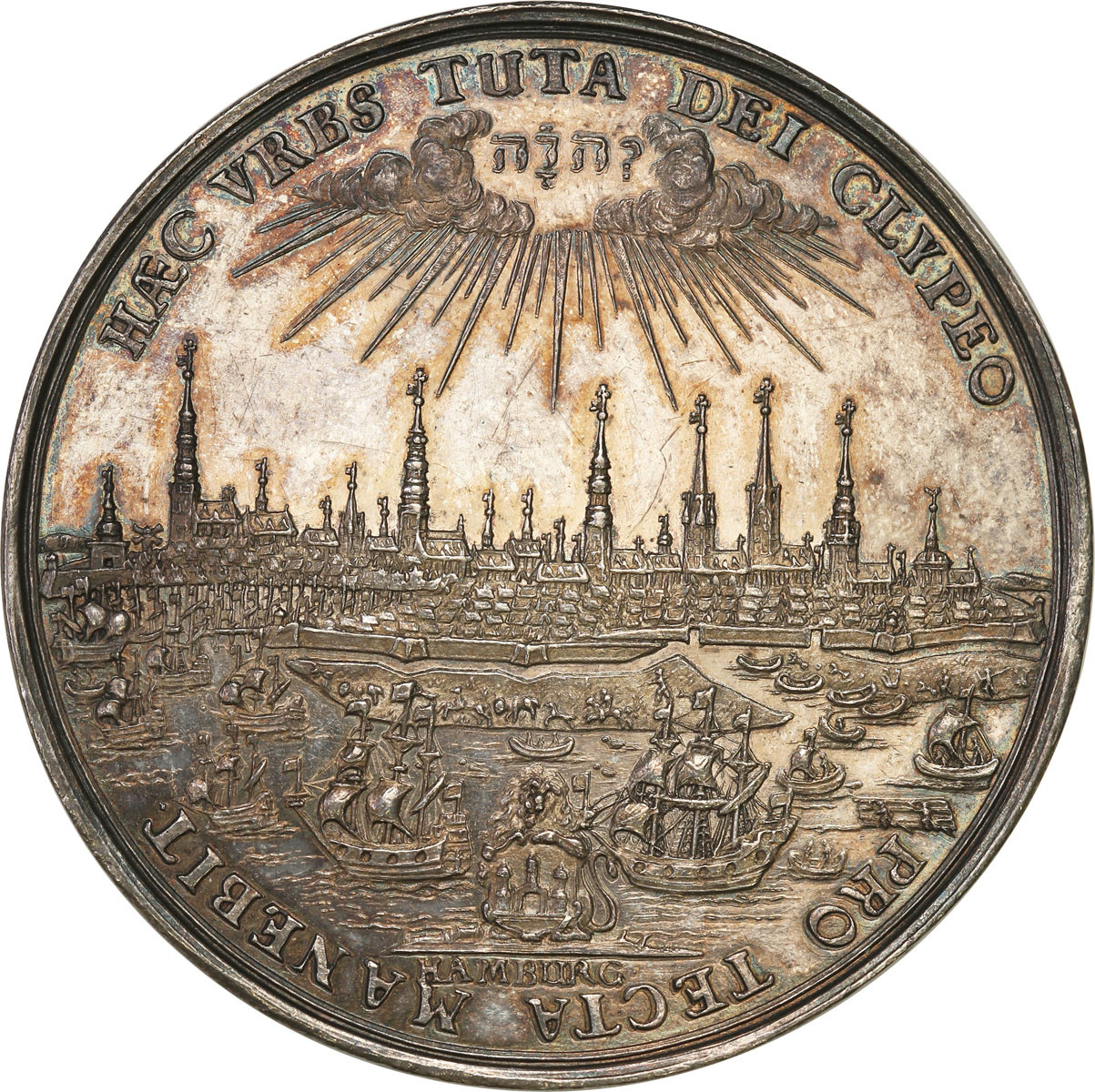Niemcy. Hamburg. Medal bez daty, pokój w Rijswijk Bankportugalöser NGC MS64 (MAX) - PIĘKNY